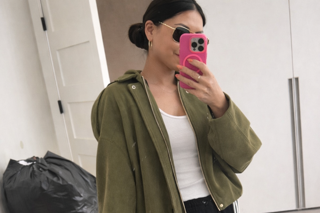 Olive Green Suede Zara Jacket – Off Duty OOTD