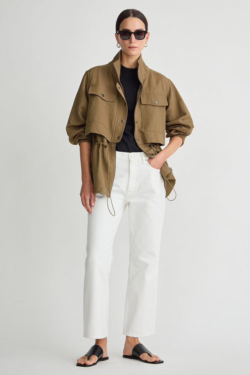 Apiece Apart Long Selva utility jacket in Tobacco