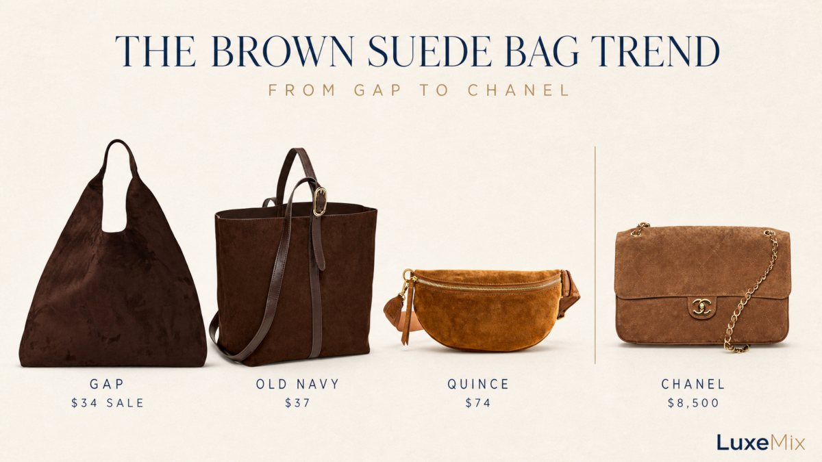 The Brown Suede Bag Trend: From Gap to Chanel
